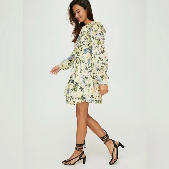 Aritzia Wilfred | La Bohème | Yellow Floral Elia Dress | Size Medium - Picture 16 of 16